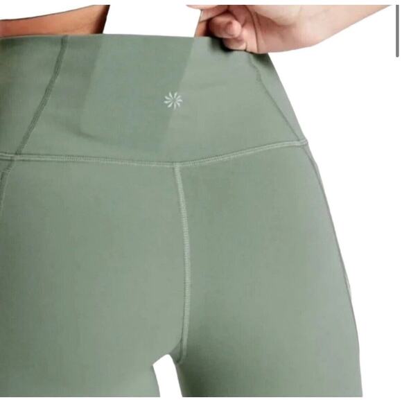 Athleta Salutation Stash Pocket Colorblock Tight Green‎ 2X NWT Ultra High Rise - Picture 2 of 7